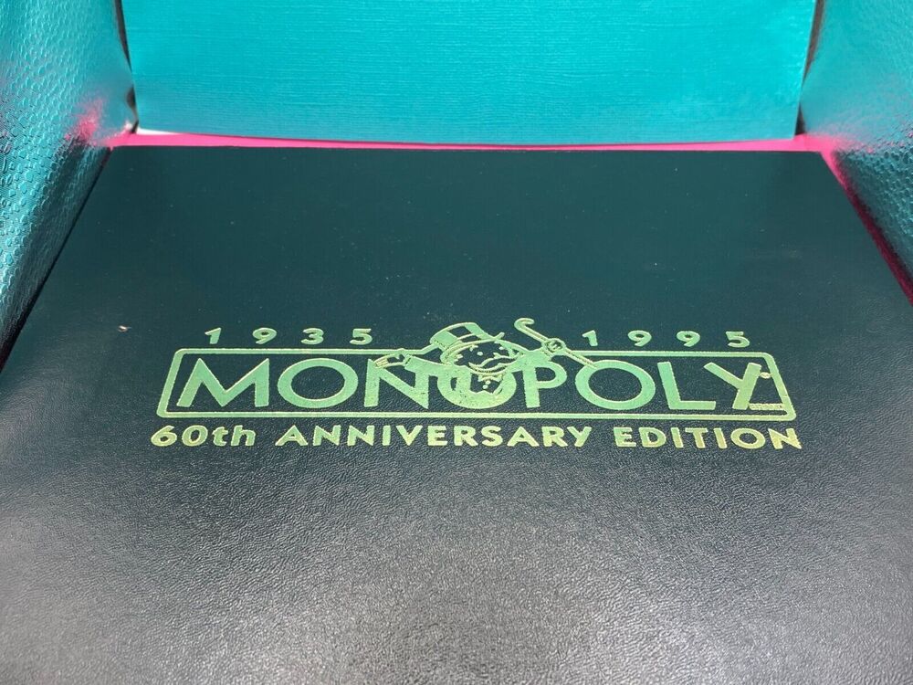 Monopoly 60th Anniversary Ed 1995 Replacement Pieces Game Board & Instructions